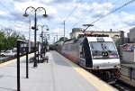 ALP46 # 4615 pushes Train # 3255 out of the depot bound for Long Branch